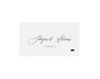 Adler: AVERY 5302 Escort Card Template with Meal Icons, 3.5x2 Folded and Flat Escort Card, Printable Calligraphy PDF Instant Download