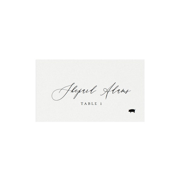 Flat Escort Card - Etsy