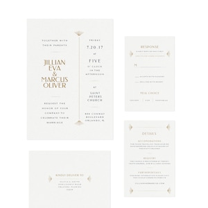 Tenor: Instant Printable Invitation Wedding Template, Editable PDF Instant Download, Invitation Suite, Art Deco Wedding Invitation,