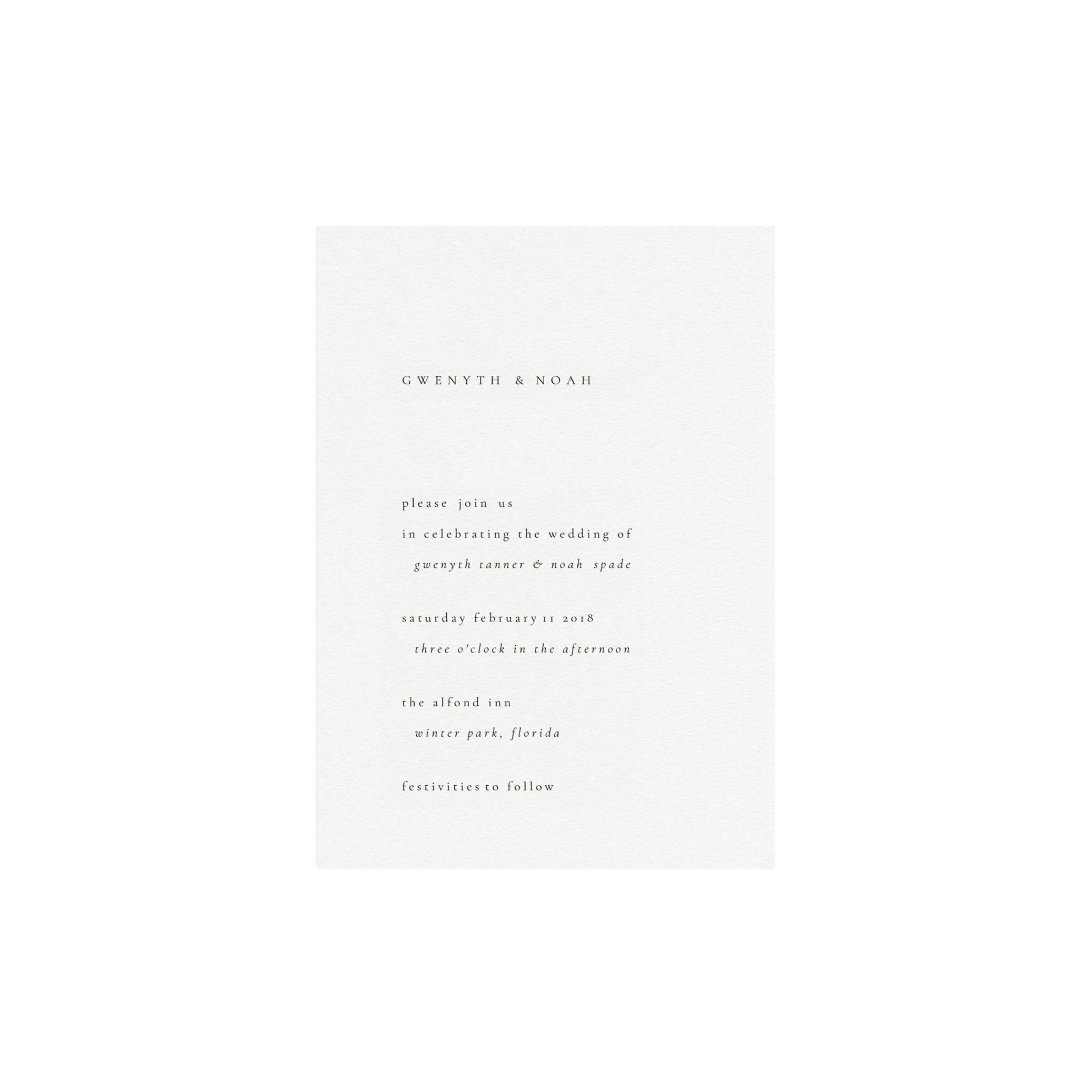 Gwen: 5x7 Invitation Printable Invitation Template Minimal - Etsy