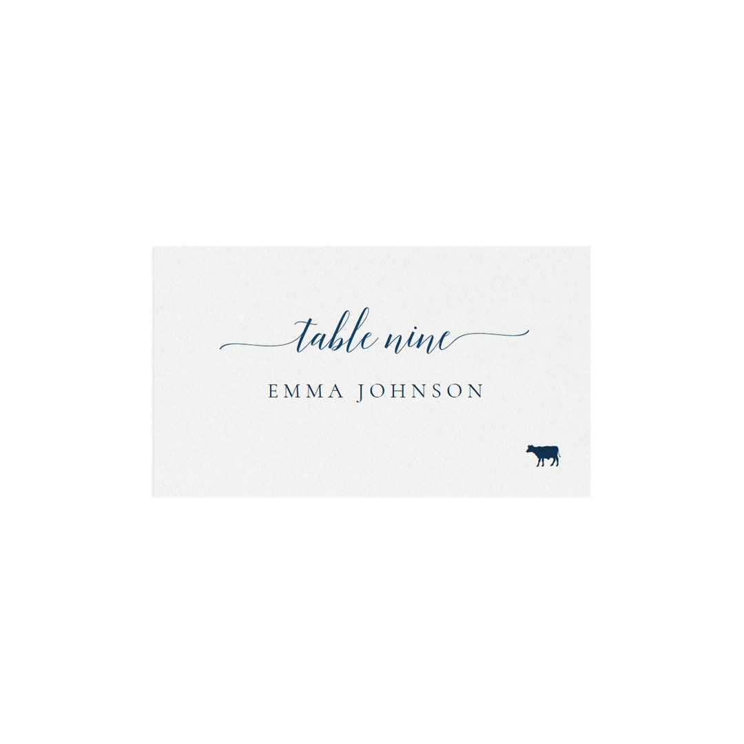 Adel Printable Escort Cards With Meal Icons Template in Navy Blue, 3
