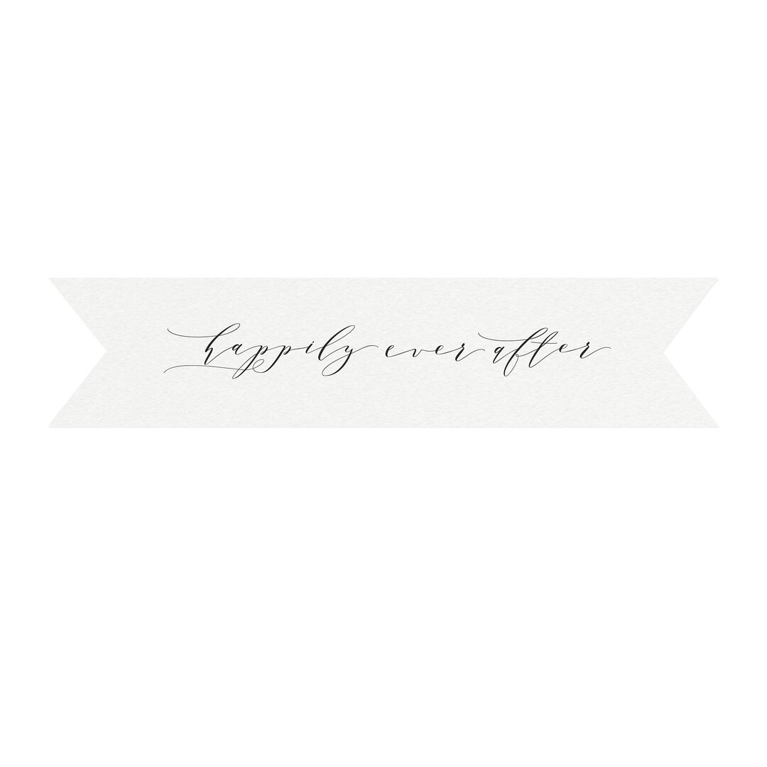 Printable 3.77x17, Happily Ever After Banner, Wreath Banner ...