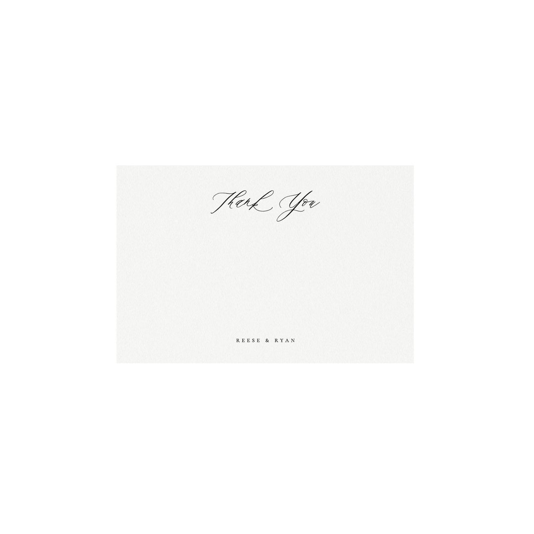 Reese: Printable Thank You Card Template, 4x6, Calligraphy Thank You ...