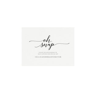 Adel: Oh Snap Social Media Sign Template, 8x10, Printable Calligraphy, Printable Wedding Sign, Oh Snap Sign, Templett Instant Download