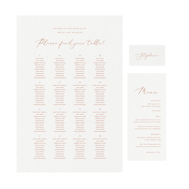 Marlow Reception Bundle Template Blush Wedding Reception Etsy