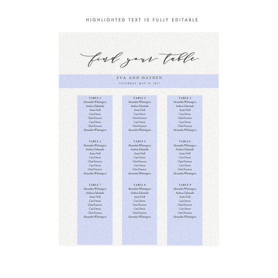 Editable 3 Column Chart