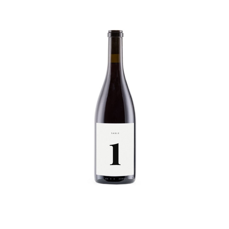 Fairfax Wine Label Table Number AVERY 22827 Printable Etsy