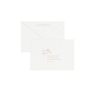 Marlow: A7 Envelope Template in Blush, 5.25x7.25 Invitation Envelope Calligraphy Printable Envelope, Editable Templett Instant Download