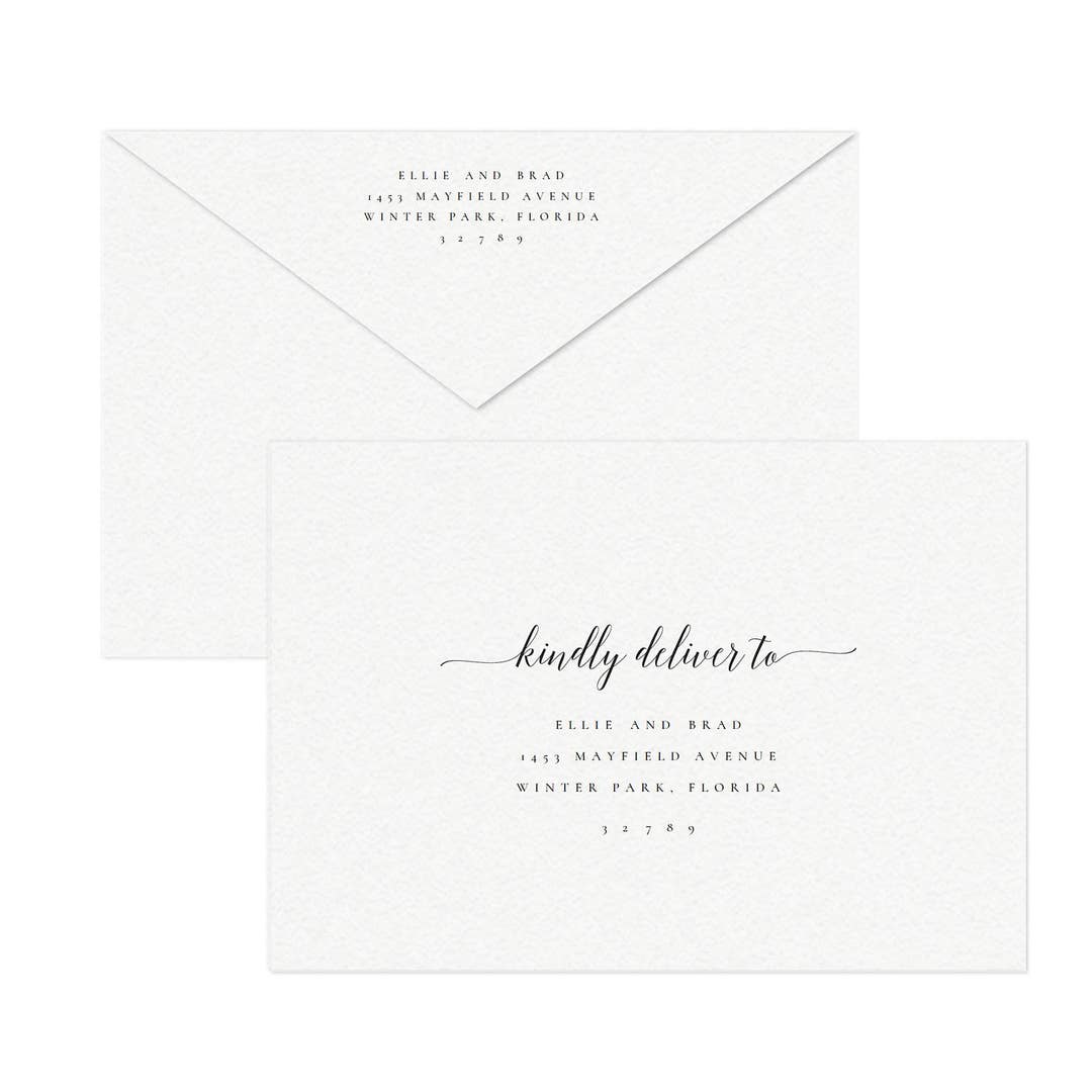 Adel: Instant Printable Wedding Invitation Envelope Template, A7 ...