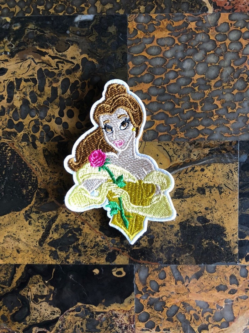 2 Princess Belle Disney Beauty the Beast Iron Sew On Patch 3.25/" L x 2.25/" W