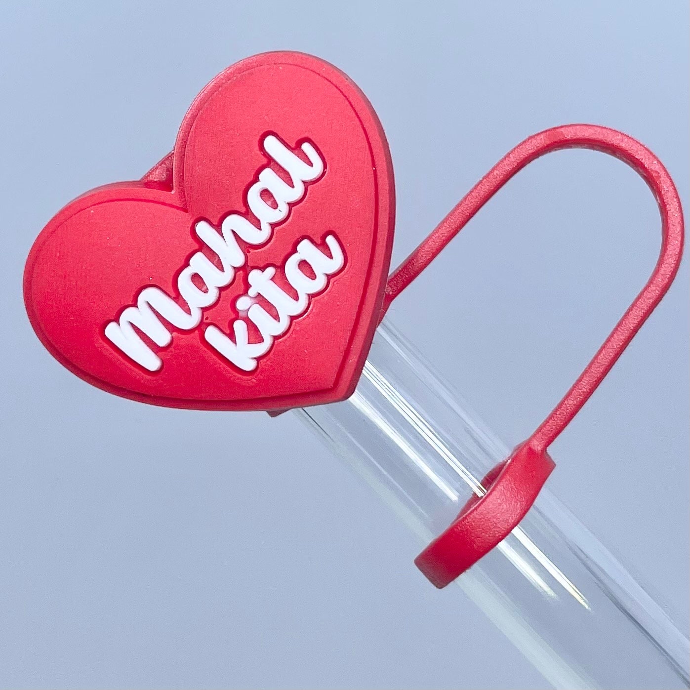 Mahal Kita I Love You Tagalog Filipino Straw Topper Cover Stanley