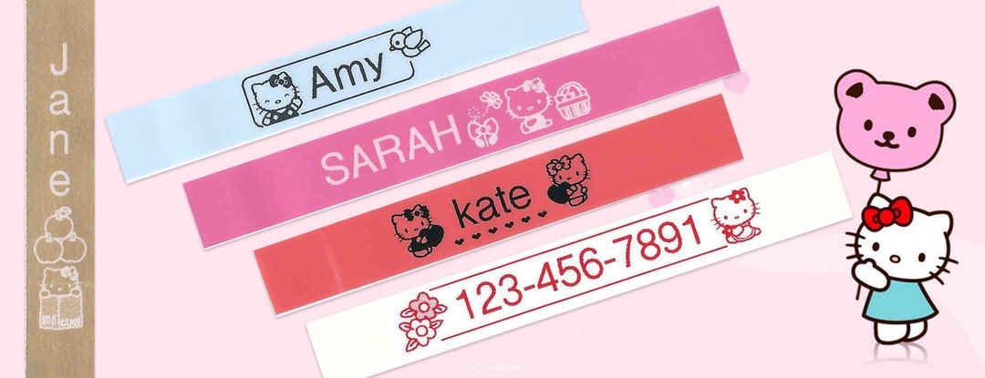 10 Hello Kitty Personalized Waterproof Name Stickers, School Labels - Etsy