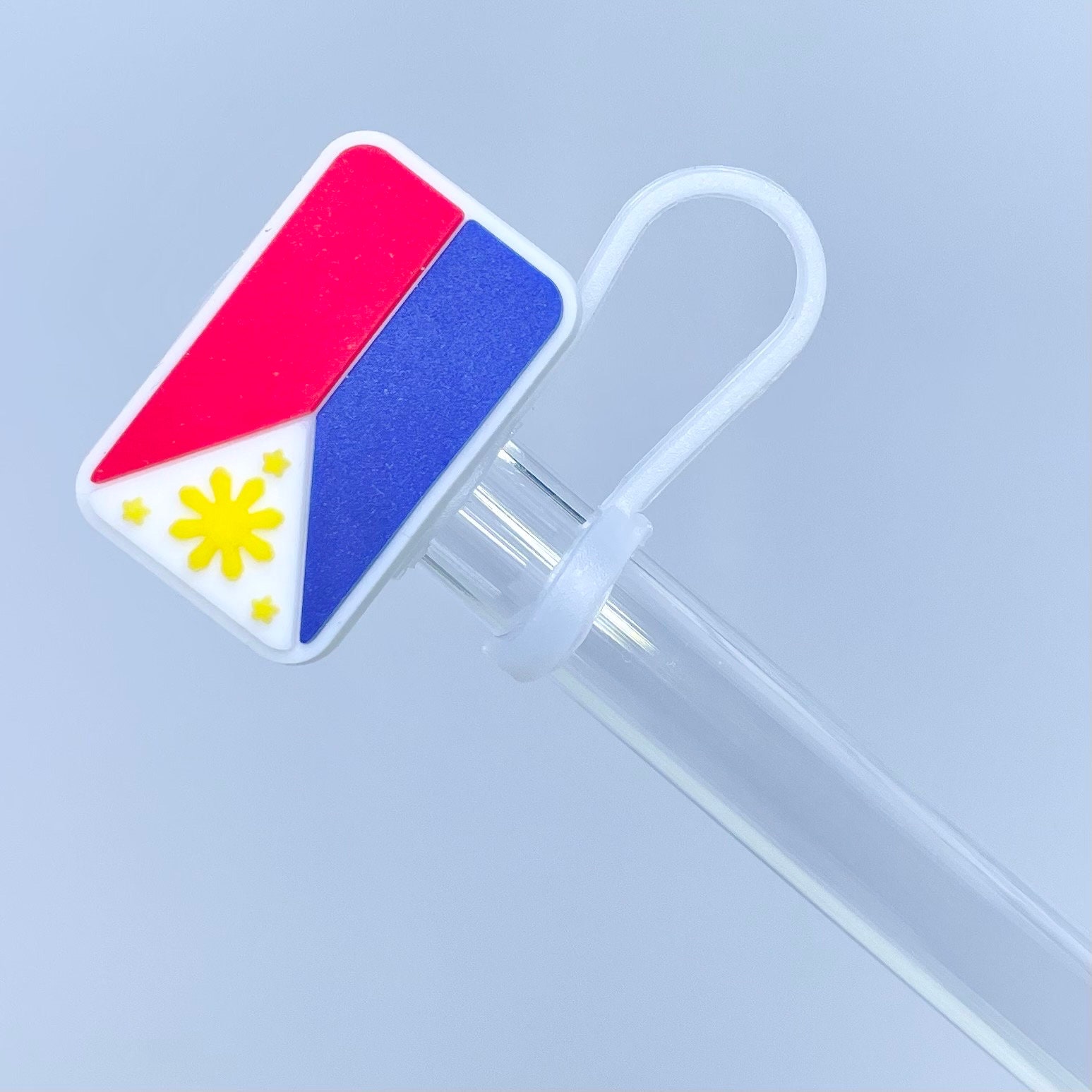 Philippines Flag Symbol Tagalog Pinoy Pinay Filipino Straw Topper Cover