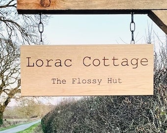 SOLID OAK POST AND DOUBLE SIDED HANGING SIGN SOLID OAK HOUSE NAME SWING SIGN SOLID OAK POST AND DOUBLE SIDED HANGING SIGN SOLID OAK HOUSE NAME SWING SIGN
