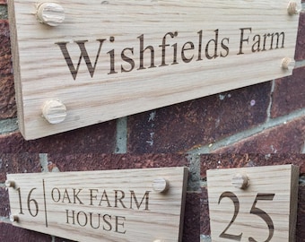 Large Solid Oak House Sign, Traditional House Sign, Wooden House Sign, New Home Gift, Housewarming Gift, Oak Wooden House Sign,