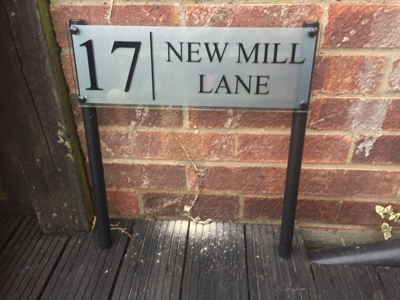 Free standing Modern house sign door number address plaque Etsy