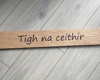 Large Wooden House Address Sign, Personalised Oak House Sign