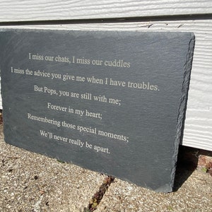Personalised Engraved Slate Garden Sign, Custom Plant Marker, Gift - Birthday, Mother&#39;s / Father&#39;s Day, Wedding, Anniversary