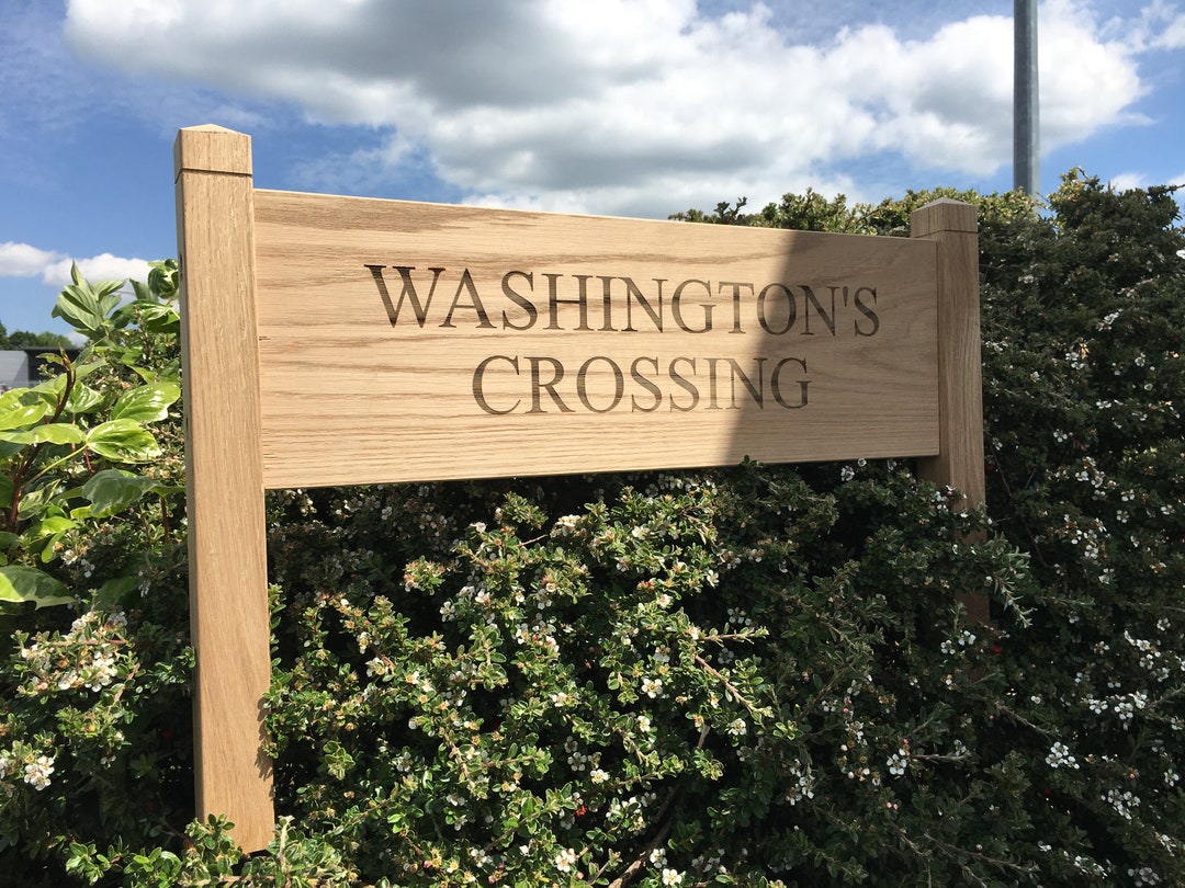 Solid Oak Personalised Custom Post Sign, Oak Driveway Custom Engraved ...