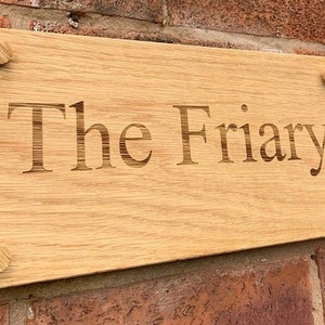 Oak House Sign / Wooden sign / Bespoke Sign / House Plaque / House Name Sign / Door Sign / House Number