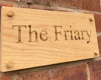 Oak House Sign / Wooden sign / Bespoke Sign / House Plaque / House Name Sign / Door Sign / House Number