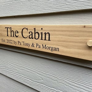 Oak House Sign / Wooden sign / Bespoke Sign / House Plaque / House Name Sign / Door Sign / House Number
