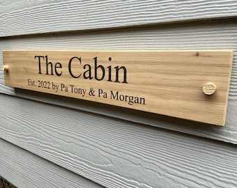 Oak House Sign / Wooden sign / Bespoke Sign / House Plaque / House Name Sign / Door Sign / House Number