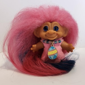 Custom Dam Troll Doll - Easter Pink and Blue