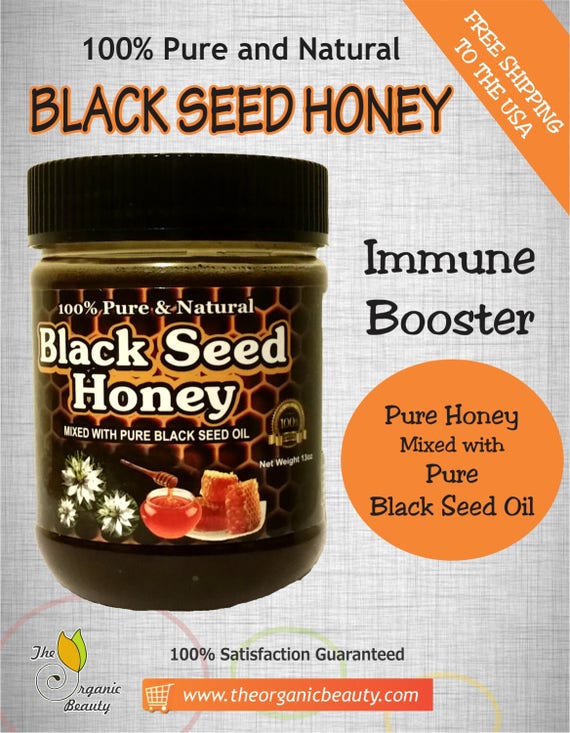 100% Pure and Natural Black Seed Honey - Amazing Immune Booster (13 oz / 369g )