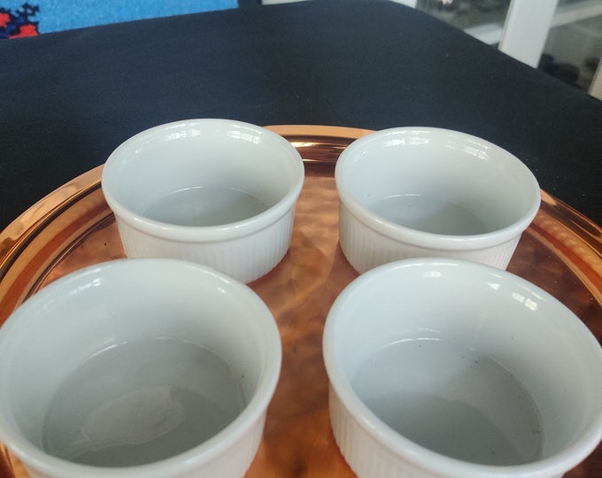 Dansk Portugal Set of Four White Ceramic Ramekins 6oz Capacity Etsy