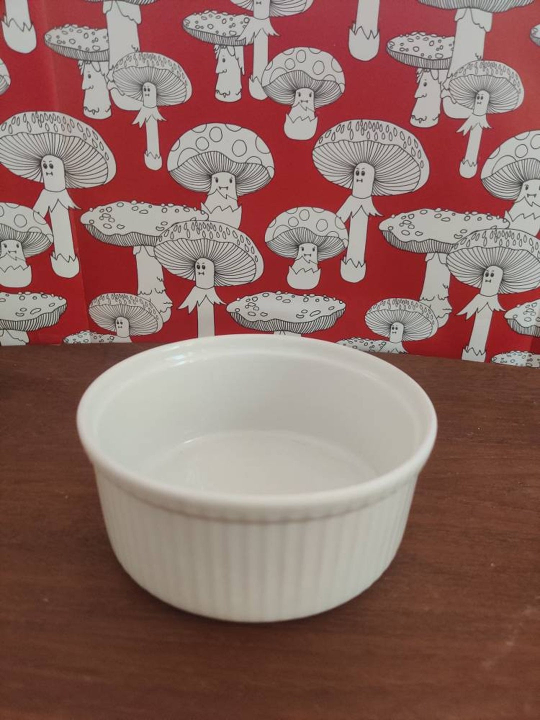 Apilco France White Souffle Dish 4 5.25 Inch Diameter Flat Finish