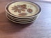 La Mesa Stoneware, vintage bread plates, set of four, floral pattern. 