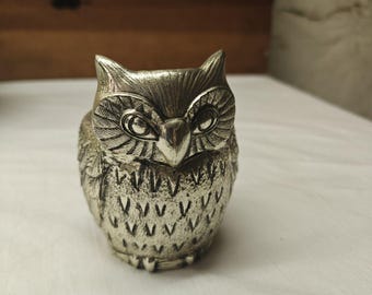 Owl Silverplate Vintage FB Rogers Planter  Or Candle Holder 4" tall x 3"