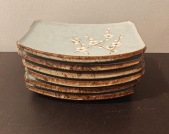 Kafuh Japan Cherry Blossom sushi plates set of six