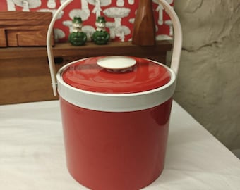 Georges Briard Retro Red/White 9 Ice Bucket