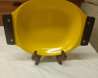 Cathrineholm Holland Yellow Enamelware Vintage Serving Tray MCM Enamel Holland