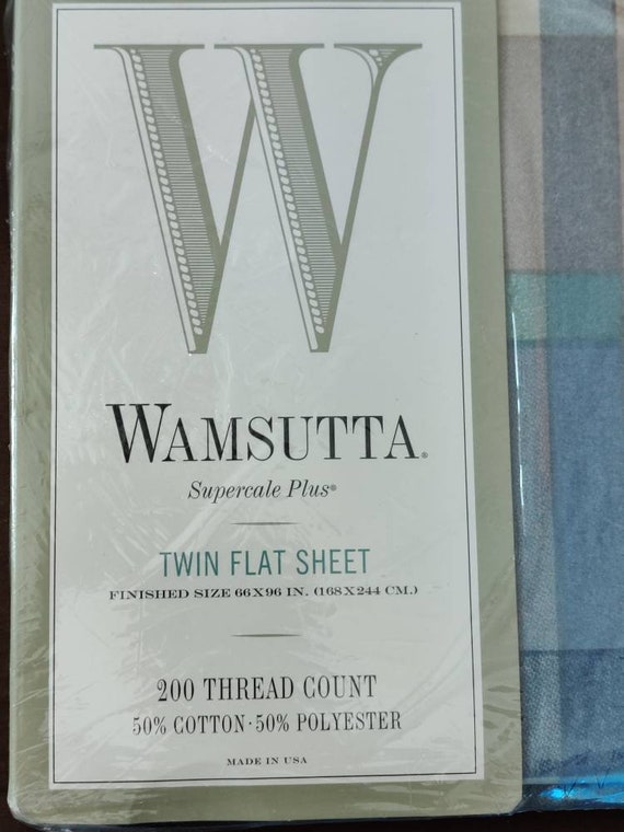 Royal Blue Made USA King Flat Sheet Springs Wamsutta Vintage /& New PolyesterCotton 200 Thread Count