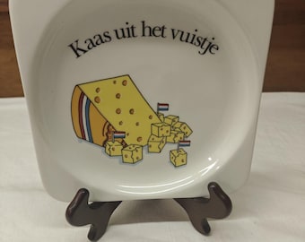 Vintage Royal Schwabap Small Dutch Hand painted Cheese Plate