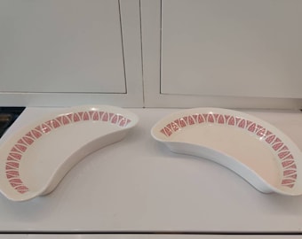 Citation by Shenango China crescent set of two side bone plates.