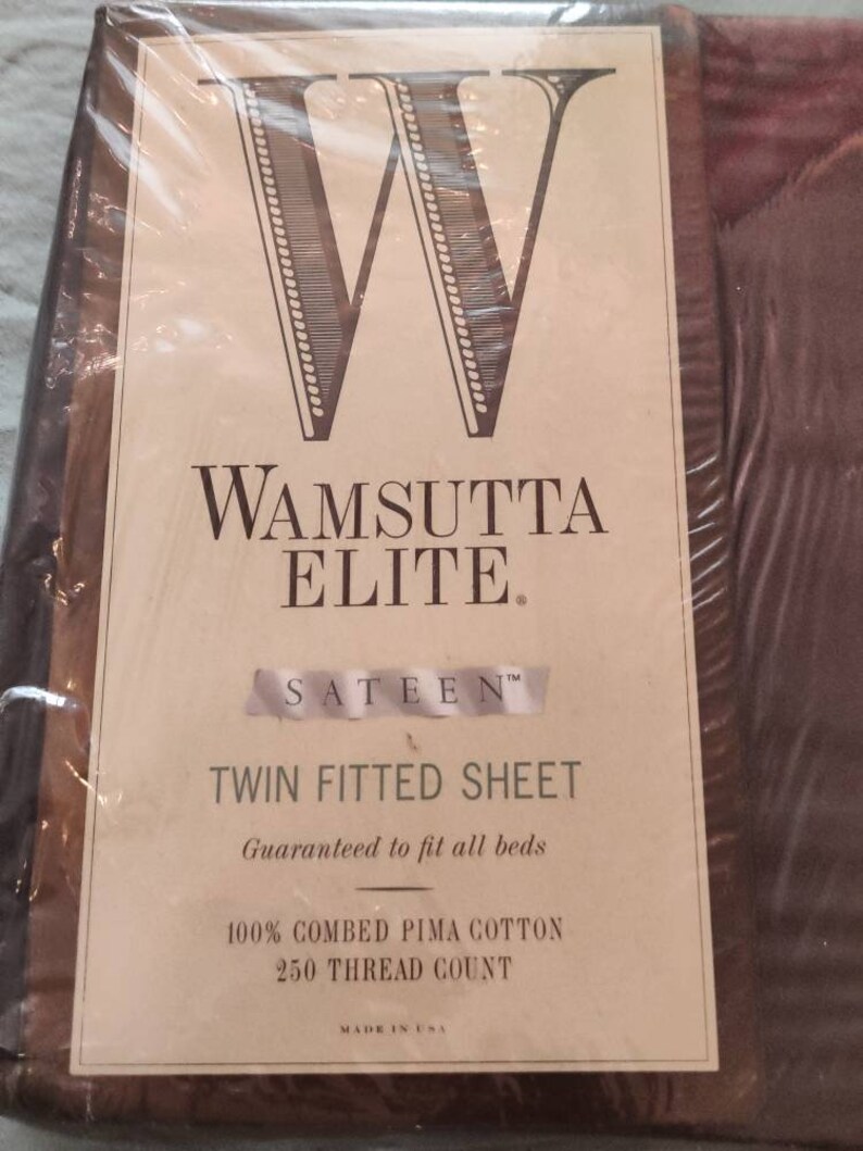 Wamsutta Elite Sateen Twin Fitted Sheet 100 pima cotton Etsy