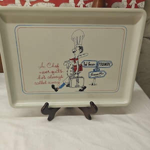 Vintage Traveling Chef Tray