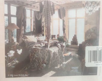 Utica Louis Nicole queen flat sheet, NIP New in Package, Palatino pattern
