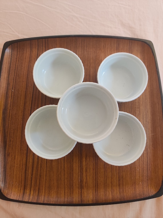 Apilco France #1 souffle ramekins set of five white 5 oz capacity