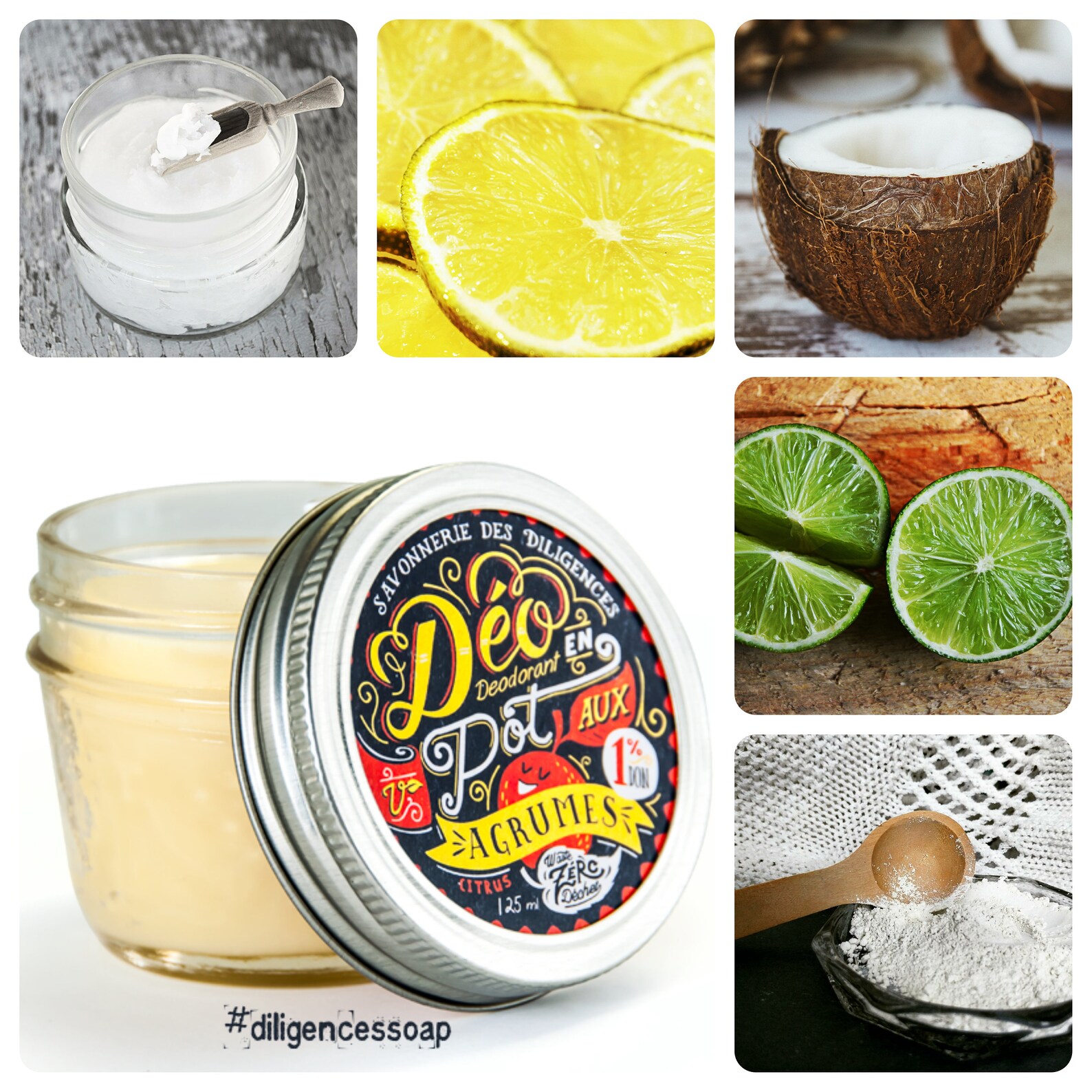 VEGAN DEODORANT in a JAR/ Citrus 125ml. Zero Waste Etsy