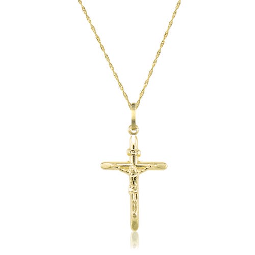14K Solid Yellow Gold Sideways Crucifix Cross Ring INRI - Etsy