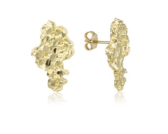 nugget earrings on ear