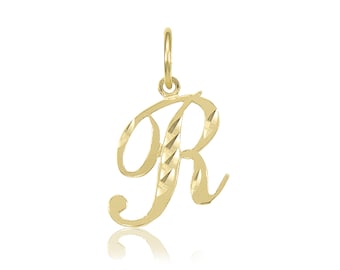 14k Yellow Gold Small Initial Capital Letter U Pendant Charm Created CZ 9mm Wide 14k Yellow Gold Small Initial Capital Letter U Pendant Charm Created CZ 9mm Wide