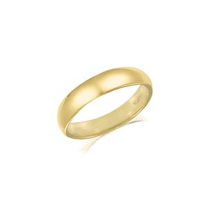 10K Solid Yellow Gold Regular Fit Plain Wedding Band Ring 2.0-6.0mm ...