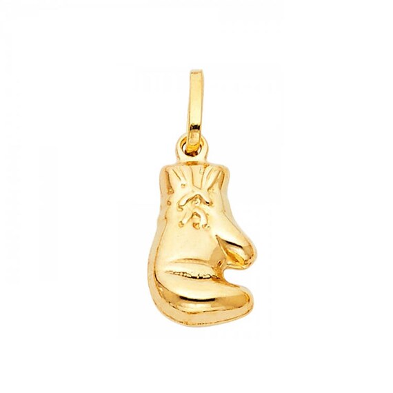 14k gold boxing glove pendant