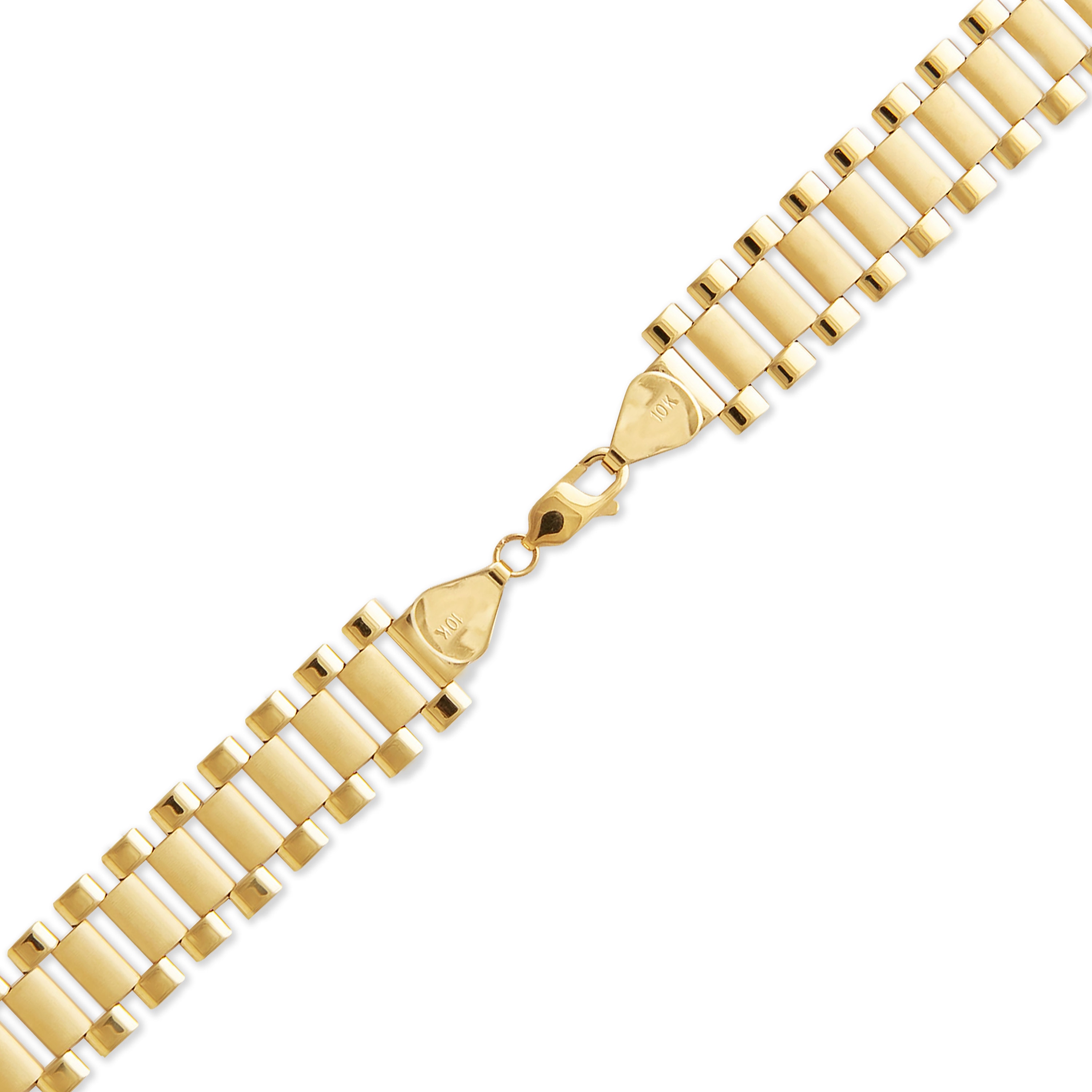 Presidential bangle bracelet Men's 18k Gold WatchBand Watchstrap –  Bijouterie Gonin